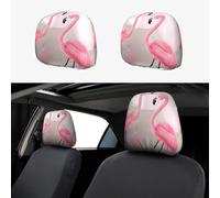 OUInbvv Les housses d'appui-tête de voiture Love Flamingo protègent votre appuie-tête. Design entièrement imprimé offrant confort visuel et durabilité
