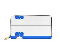 OUInbvv Portefeuille à main avec fermeture éclair en métal et porte-chèques Motif drapeau de la Slovénie