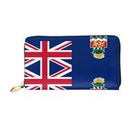 OUInbvv Portefeuille à main avec fermeture éclair en métal et porte-chèques Motif drapeau des îles Caïmans