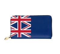 OUInbvv Portefeuille à main avec fermeture éclair en métal et porte-chèques Motif drapeau des îles Turques et Caïques