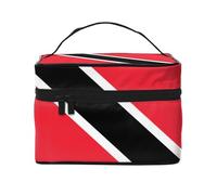OUInbvv Trousse de maquillage de voyage avec motif drapeau de Trinité-et-Tobago avec organiseur multi-poches, grande capacité en polyester sergé pour salle de sport, camping et voyages d'affaires