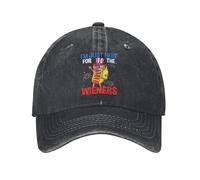 OUINCIIC Casquette de Baseball Humoristique avec Motif Hot-Dog, Je suis Juste là pour Les saucisses, pour Le 4 Juillet, Chapeau de Camionneur délavé de Haute qualité pour Hommes