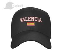 OUINCIIC Casquette de Baseball Unisexe réglable avec Drapeau de l'Espagne et Drapeau de la Ville de Valence