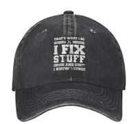 OUINCIIC C'est ce Que Je Fais, Je répare des Trucs et Je Sais des Choses Casquette de Baseball en Jean Dicton drôle pour père mécanicien Chapeaux de Papa Casquettes de Baseball pour Femmes