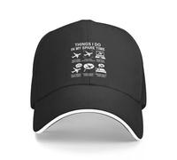 OUINCIIC Choses Que Je Fais Pendant Mon Temps Libre Avion A VI ation Drôle Pilote Cadeau pour Les Amoureux des Avions Casquette de Baseball Chapeau de pêche de Plage Hommes Femmes