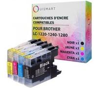 Ouismart® 4 Cartouches D'Encre Compatible Avec Brother Lc-1240 Lc-1220 Pour Dcp-J525W Dcp-J725Dw Dcp-J925Dw Mfc-J430 Series Multicolore G