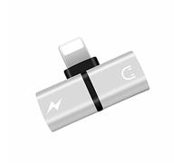 OuiSmart Adaptateur Double Splitter Double Charge Audio pour IPHONE X 8 8+ 7+ Gris