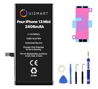 OuiSmart® Batterie pour IPHONE 13 Mini Interne Neuve DE Remplacement + Outils + ADHESIF
