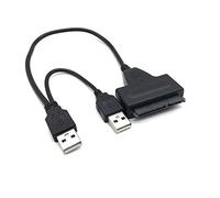 OuiSmart CÂBLE ADAPTATEUR POUR LES DISQUES DE 2,5 POUCES À L'USB 2.0 ET LE CONNECTEUR SATA POUR DISQUE DUR 2.5" PC HDD ET 2,5" HDD + PC OU PORTABLE AVEC CÂBLE D'ALIMENTATION USB
