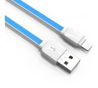 OuiSmart® Câble Slim Plat Bleu 1m compatible iPhone 5/6/7/8/X/XR/XS/11/12/13/14