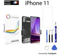OuiSmart® ECRAN LCD POUR IPHONE 11 NOIR VITRE TACTILE SUR CHASSIS AVEC OUTILS + VERRE TREMPE
