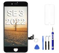 OuiSmart® ECRAN LCD pour IPHONE SE 2022 Noir + VITRE Tactile sur Chassis + KIT Outils + Verre TREMPE