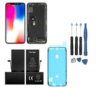 OuiSmart ecran LCD Remplacement pour iphone x/10 Retina vitre Tactile sur Chassis tft + Batterie + Joint + Outils