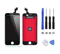 OuiSmart ECRAN LCD Retina + VITRE Tactile Complet sur Chassis pour IPHONE 5S/SE Noir + Outils + 1 Verre TREMPE