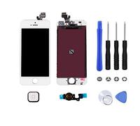 OuiSmart ECRAN LCD Retina VITRE Tactile sur Chassis pour IPHONE 5 Blanc + Bouton Home + Outils