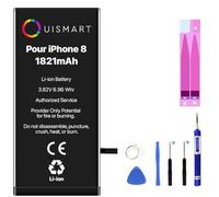 OUISMART® KIT Batterie pour IPHONE (avec Kit Outils + Adhésif, iPhone 8)