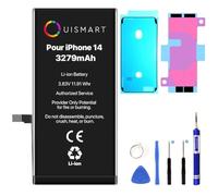 OUISMART® KIT Batterie pour IPHONE (avec Kit Outils + Adhésif + Joint D'étanchéité, iPhone 14)