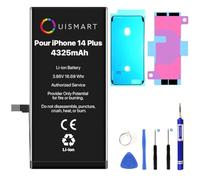 OUISMART® KIT Batterie pour IPHONE (avec Kit Outils + Adhésif + Joint D'étanchéité, iPhone 14 Plus)