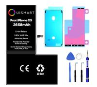 OUISMART® KIT Batterie pour IPHONE (avec Kit Outils + Adhésif + Joint D'étanchéité, iPhone XS)