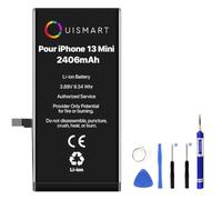 OUISMART® KIT Batterie pour IPHONE (avec Kit Outils, iPhone 13 Mini)