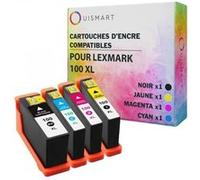 Ouismart® Lot 4 cartouches compatible pour LEXMARK Intuition S500 S505 PINNACLE Pro901 Platinium Pro900 Pro905 Multicolore G