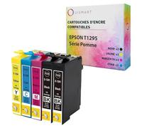 OuiSmart® T1295 5 Cartouches compatibles Epson T1295 129XL T129 T1291 T1292 T1293 T1294
