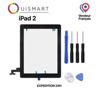 OuiSmart® Vitre Tactile pour iPad 2 Noir Pré Assemblée avec outils
