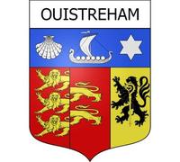Ouistreham 14 ville Stickers blason autocollant adhésif - Taille : 17 cm
