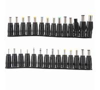 Ouitble Adaptateur d'alimentation Universel pour Ordinateur Portable, 28 pièces, DC 5.5MM, connecteur de Chargeur Multifonctionnel pour Ordinateur Portable Fujitsu Noir 5.5x2.1mm f