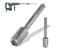 Ouitble Adaptateur de mandrin SDS Max vers SDS Plus - Adaptateur de mandrin pour marteau perforateur rotatif - En acier chromé argenté - Pour tous les forets SDS Plus et burin