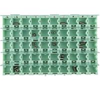 Ouitble Boîte de Rangement de Composants - 50pcs Composants électroniques Verts Mini conteneurs de boîtier SMT SMD avec Couvercle Transparent pour Petits Objets et Objets