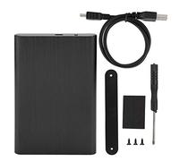 Ouitble Boîtier de Disque Dur SATA HDD SSD de 2,5 Pouces en Alliage d'aluminium de qualité supérieure, USB 2.0, résistant aux Chocs, Conception sans Outil pour Ordinateur Portable, (Noire)