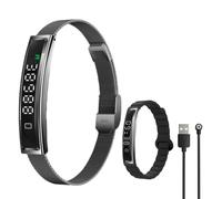 Ouitble Bracelet connecté, Moniteur d'activité Physique, Bluetooth, téléphone, obturateur à Distance, Course à Pied, Cyclisme, activité intérieure et extérieure, avec Application (Noire)