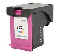 Ouitble Cartouche d'impression Cartouche d'imprimante à Jet d'encre Haute Performance de Remplacement pour imprimantes OfficeJet 4650 3830 5255 3831 DeskJet 3634 3639 Matériau ABS (H 63XLC Coloré)