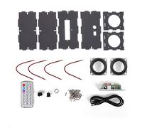 Ouitble Haut-Parleur Bluetooth Kit de Bricolage Pack de Musique MP3 3W Mini amplificateur de Puissance Son stéréo Haut-Parleur sans Fil Portable avec télécommande pour Utilisation (Grise)