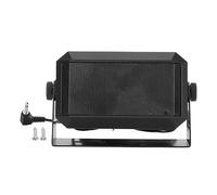 Ouitble Haut-Parleur Externe d'autoradio Professionnel rectangulaire, Prise 3,5 mm, Son Fort 5 W, Conception compacte pour émetteur-récepteur Mobile CB Ham Radio ABS métal 11,4 x 6