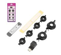 Ouitble Kit de protection de bascule Ouitble, 6 couvercles de poignée de pouce, pinces de stabilisation de joystick avec adaptateur de béquille de type C pour Steam Deck pour Switc