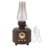 Ouitble Lampe de Table Vintage, Haut-Parleur Bluetooth, Haut-Parleur sans Fil de Style rétro, avec Carte mémoire USB, entrée AUX, pour Chambre à Coucher, Bar, matériau ABS (Couleur du Bois)