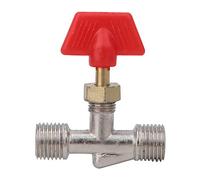 Ouitble Lot de 5 valves à aiguille pour compresseur d'air, structure de robinet à boisseau sphérique flotteur en laiton de 6,35 mm, accessoire de compresseur d'air, pièces de rechange pour valves