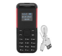 Ouitble Mini Téléphone Portable 2G GSM Bluetooth Senior avec écran de 0,66 Pouces, Téléphone Portable Double SIM, Lecteur de Musique Bluetooth, Fonction de Changement de Voix pour (Noir Rouge)