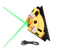 Ouitble Niveau Laser à Angle Droit de 90 Degrés, Outil de Niveau Jauge de Ligne de Nivellement de Faisceau Vert Visible Vertical Horizontal pour la Pose Au Sol Avec Batterie Intégrée