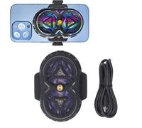 Ouitble Refroidisseur Magnétique pour Téléphone Portable, Idéal pour le Gaming, avec Affichage de la Température, Chargement Direct USB C et Ventilateur RGB Silencieux pour Téléph (Noire)