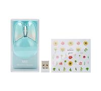 Ouitble Souris sans Fil Lapin Mignon 2,4 G Sensibilité DPI réglable Souris de Jeu silencieuse Ergonomique pour Bureau à Domicile Voyage ABS Noir 94 mm (Bleu Iceberg)