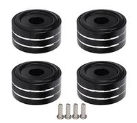 Ouitble Support de Pointe d'isolation de Haut-Parleur 4 pièces Pointes de Haut-Parleur Anti-Vibrations Robustes en Alliage d'aluminium 40x20mm pour amplificateur DAC Platine Vinyle (Noire)