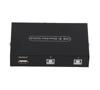 Ouitble USB 2.0 commutateur de Partage boîte de Commutation Multi-Ordinateur imprimante Scanner Adaptateur avec 2/4 Ports contrôle Manuel des Boutons pour Bureau Maison Coque en fe (Manuel 2 Ports)