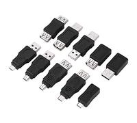Ouitble USB2 0 Adaptateurs Micro Mini Mâle Femelle Convertisseurs Connecteurs Haute Vitesse Plug and Play Kit de 10 Pack pour Disques Durs Mobiles Ordinateurs Portables