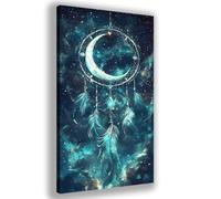 Oujkeef Diamond Painting Attrape-rêves Peinture Diamant Paysage Diamond Painting Adulte Loisirs Créatifs DIY Grand Format Broderie Diamant Complet Kit 35x70cm, Decoration Chambre, Cadeau Femme, Y684Z