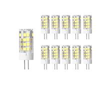 OUKAIDE Lot de 10 G4 Ampoules LED 5W 2835LEDs Lampe LED blanc froid 6000K Super lumineux Ampoule LED 500LM Angle de faisceau 360 ° AC220-240V Base céramique G4 Non Dimmable