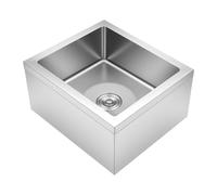 OUKANING Grand évier en acier inoxydable 304, 55 x 48 x 28,5 cm, résistant à la corrosion et sans obstruction, avec pieds antidérapants, pour cuisine commerciale, restaurant, bar, hôtel et maison