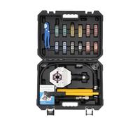 OUKANING Kit de réparation de climatisation de voiture, 7 pièces, avec sertissage hydraulique 4T pour tuyaux de 8 à 12 mm, outil professionnel pour réparation indépendante, alliage d'aluminium